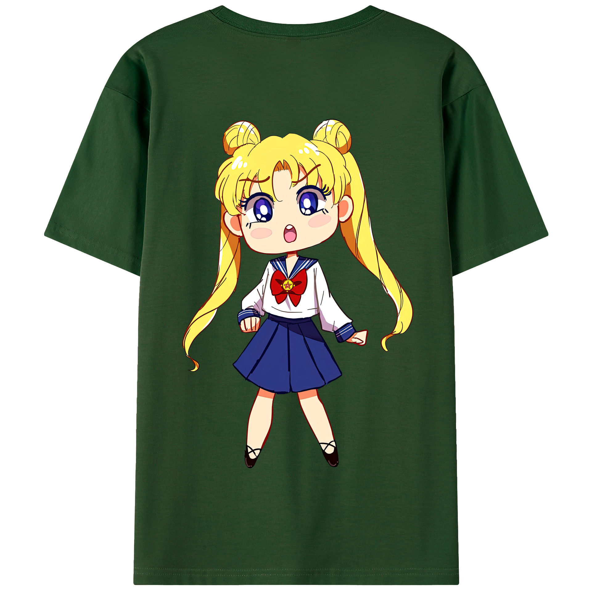 （画像用） 美少女戦士セーラームーン 愛野 美奈子 あいの みなこ Sailor Moon Aino Minako 綿100％半袖Tシャツ（背面プリント）